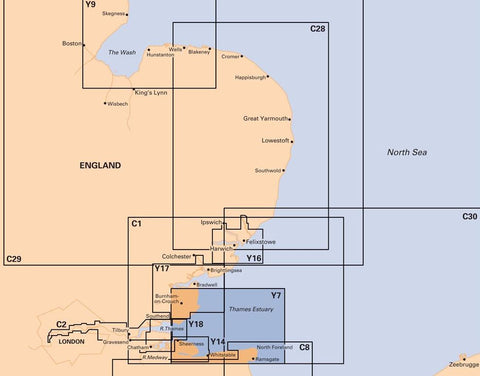 Imray Chart Y7 Thames Estuary South