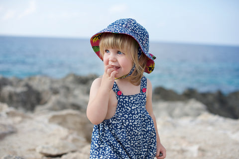 Globetrotter children's sun hat from Little Hotdog Watson with UV protection