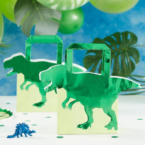 Kids Eco-Friendly Green Dinosaur Paper Party Bag