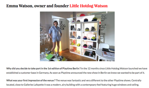 Emma Watson, founder Little Hotdog Watson interview with Pirouette Blog.