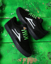 Lakai Shoes Staple SMU - Black/UV Green Suede - Skates USA