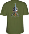 Powell Peralta Skull & Sword T-shirt - Military Green - Skates USA