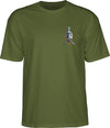 Powell Peralta Skull & Sword T-shirt - Military Green - Skates USA