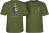 Powell Peralta Skull & Sword T-shirt - Military Green - Skates USA