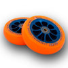 River Wheels "Sunfire" Rapid 115x30mm - Orange on Blue (Pair) - Skates USA