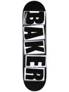 Baker Brand Logo Skateboard Deck - 8.25" Black/White - Skates USA