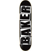 Baker Brand Logo Skateboard Deck - 8.0" Black/White - Skates USA