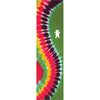 Grizzly Curved Tie Dye Single Sheet Griptape 9x33 - Green/Rainbow - Skates USA