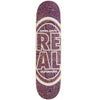 Real Stacked Floral Oval Skateboard Deck - 7.30" Purple - Skates USA