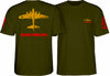 Bones Brigade Bomber T-shirt - Military Green - Skates USA