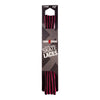 Riedell Criss Cross Skate Laces Skinny 3/8" Width - Black/Pink - Skates USA