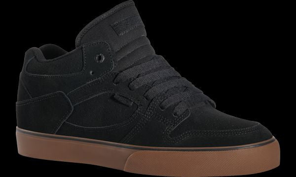 black and gum skate shoes