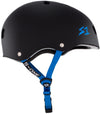 S1 Lifer Helmet - Black Matte/Cyan Straps - Skates USA