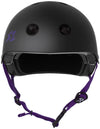 S1 Lifer Helmet - Black Matte/Purple Straps - Skates USA