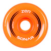 Sonar Zen Roller Skate Wheels 62mm 85a - Orange (4 Pack) - Skates USA