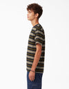 Dickies Skateboarding Stripe Graphic T-Shirt - Black/Moss Stripe - Skates USA