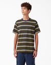 Dickies Skateboarding Stripe Graphic T-Shirt - Black/Moss Stripe - Skates USA
