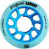 Atom Poison Savant Roller Skate Wheels 59x38mm 84a - Blue (Set of 4) - Skates USA