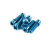 Mission BMX Hollow Stem Bolts 26mm - Blue - Skates USA