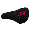 Snafu BMX Padded Fat Pivotal Seat - Black/Red - Skates USA