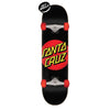 Santa Cruz Classic Dot Super Micro Complete Skateboard - 7.25" Black/Red - Skates USA