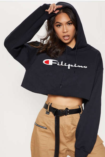 champion hoodie crop top