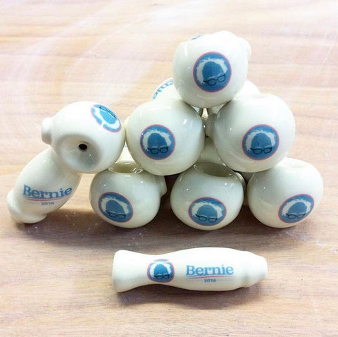 Ceramic Pipes with Bernie Sanders endorsement