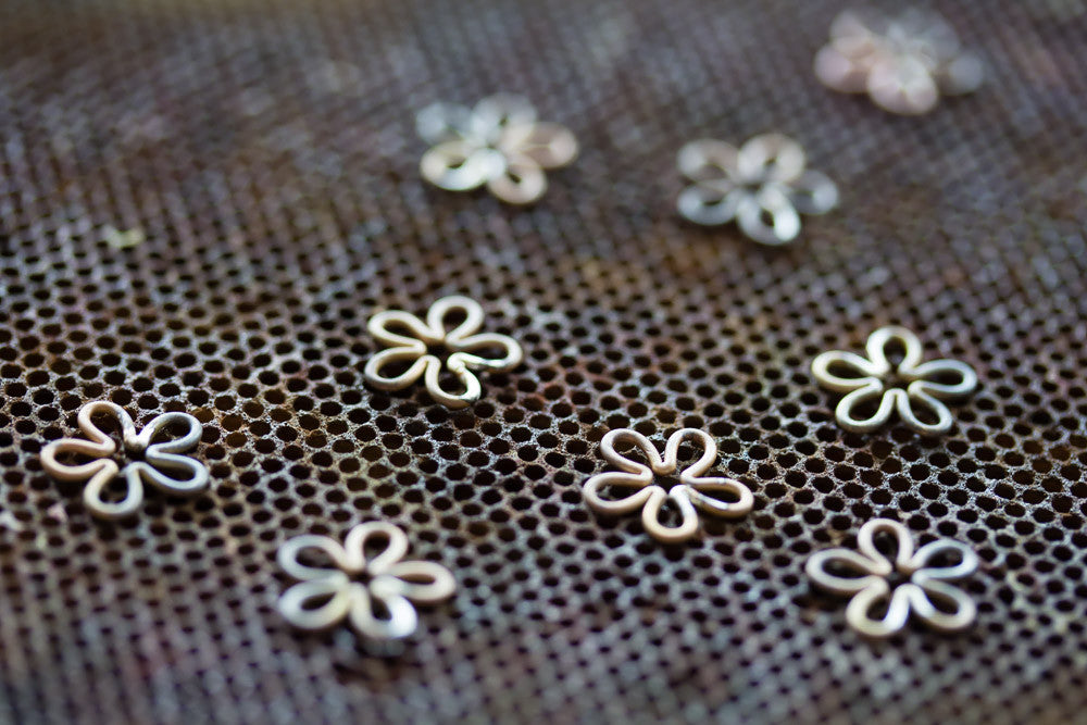 soldering silver wire flower shapes for stud earrings