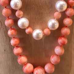 coral and pearl jewerly