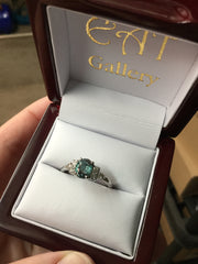 Alexandrite engagement ring