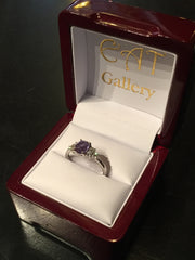 Alexandrite engagement ring