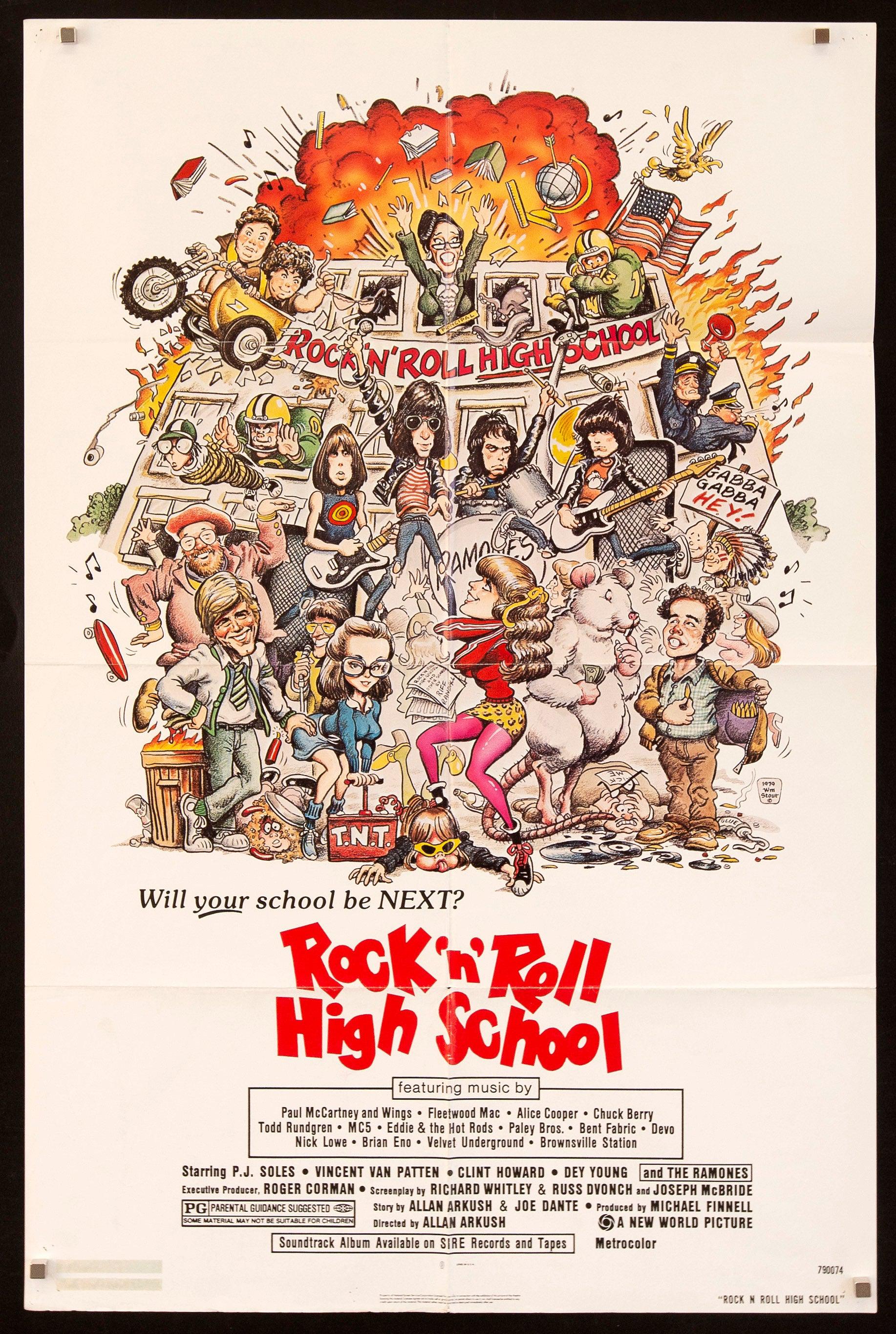 Bel terug onderwijs Samenstelling Rock N Roll High School Vintage Movie Poster