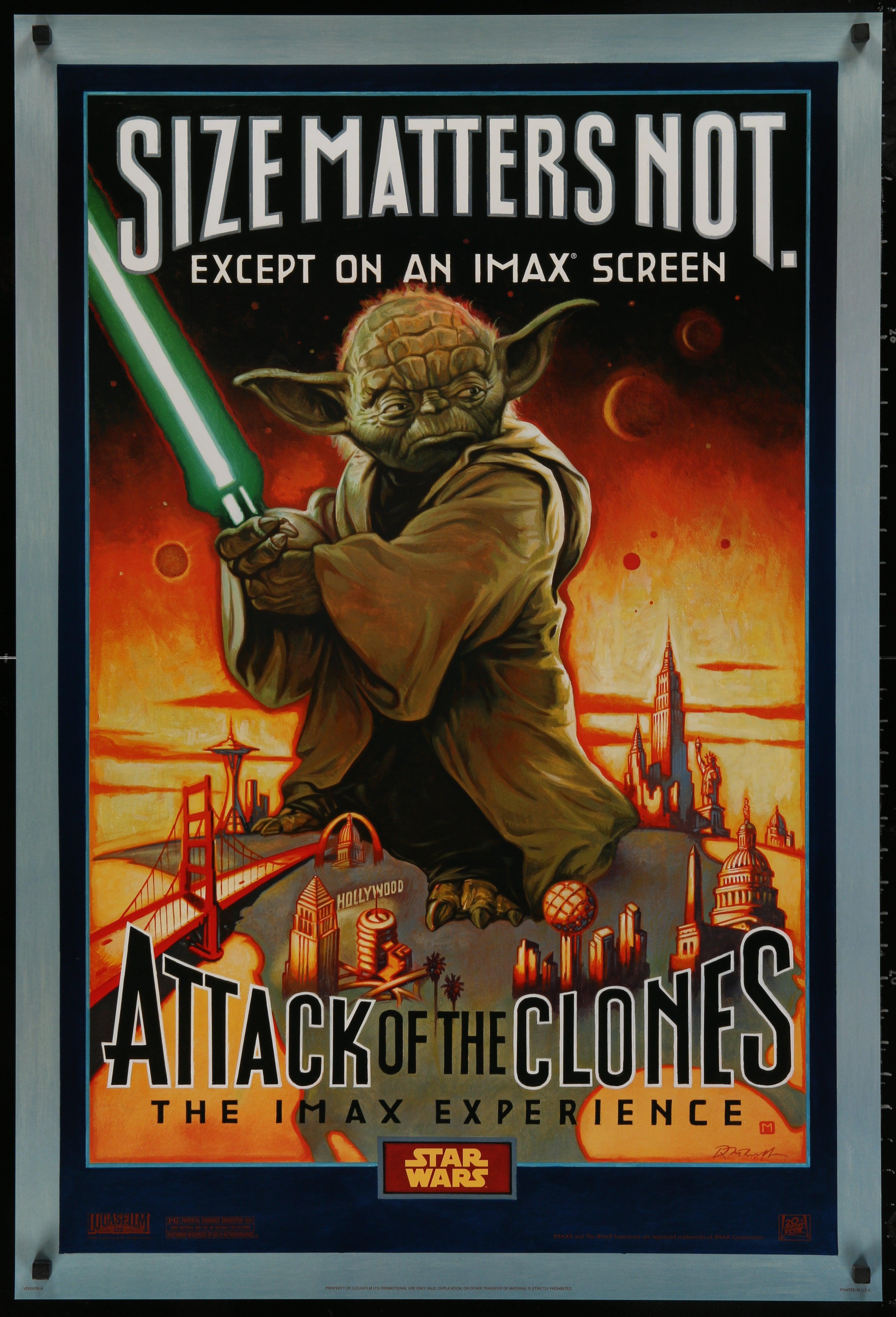 elleboog verwerken Onheil Star Wars Episode II 2 Attack of the Clones Vintage U.S. Movie Poster
