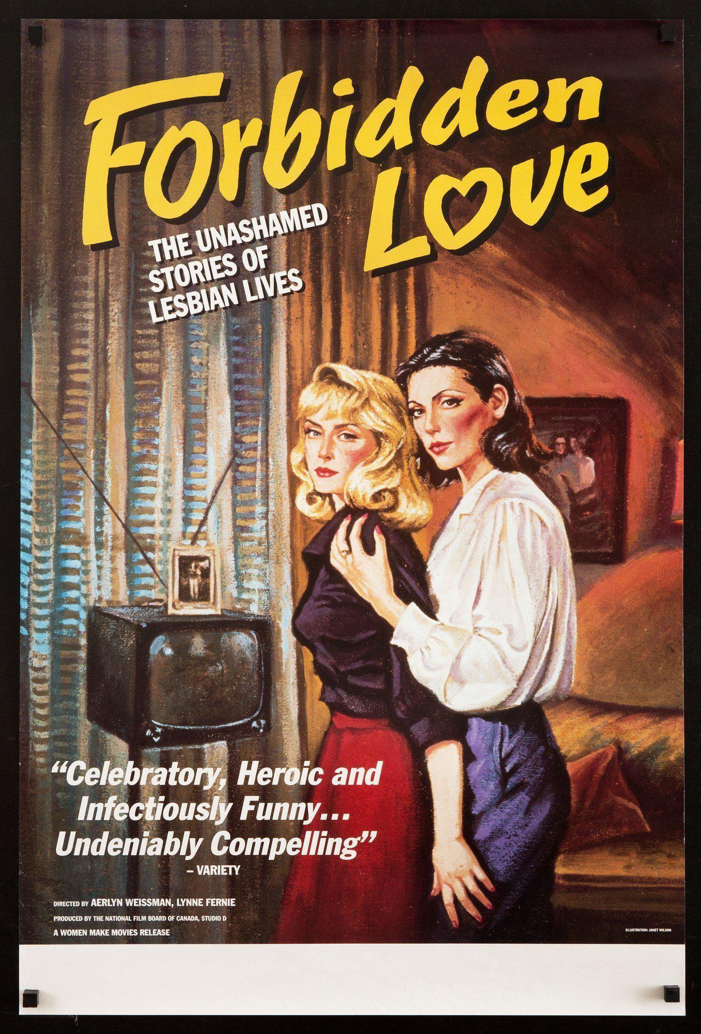 Vintage original Forbidden Love lesbian documentary Movie Poster