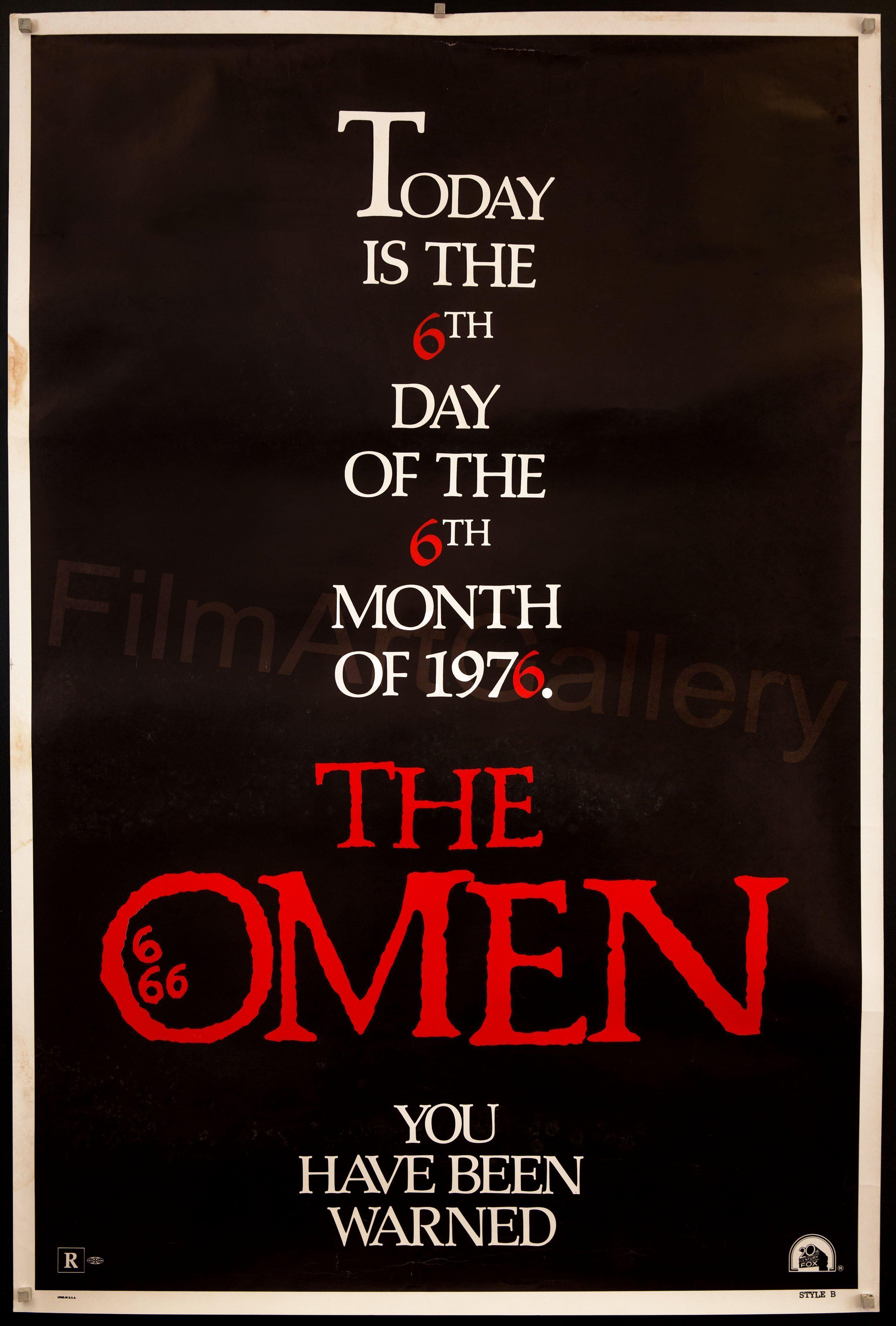 Talloos misdrijf Zeggen The Omen Vintage Movie Poster