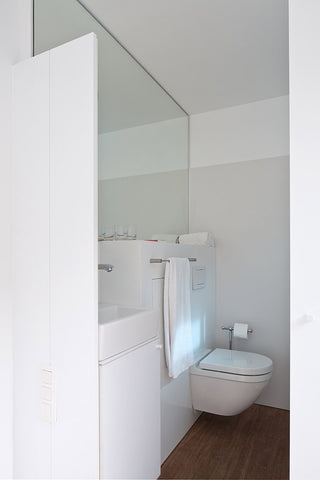 Luxury bathroom in a used Seacan