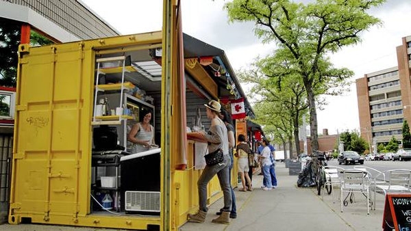 shipping container micro store vending