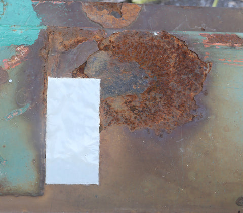 Repair patch for rusty shipping containers