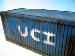 Rustyu Shipping Container with Company Logo