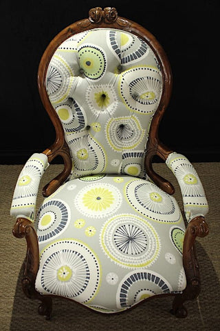 reupholstered victorian windsor chair
