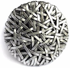 woven disc ring handcrafted in silver by artist designer maker gurgel-segrillo