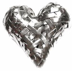 woven heart ring handcrafted in silver by artist designer maker gurgel-segrillo