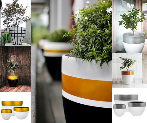 Metallic Planters from Spa Living