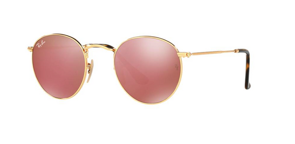 temperament Diplomatiske spørgsmål Atlas RAY BAN RB 3447 112/Z2 | Round Gold Metal with Pink Mirrored Lens –  Sunglass Trend