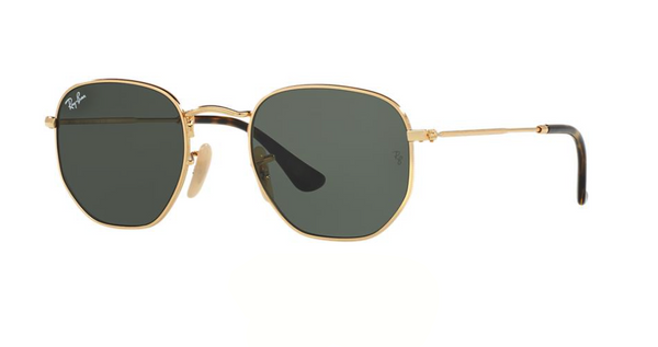 Ray Ban Hexagonal Flat Lens Gold 