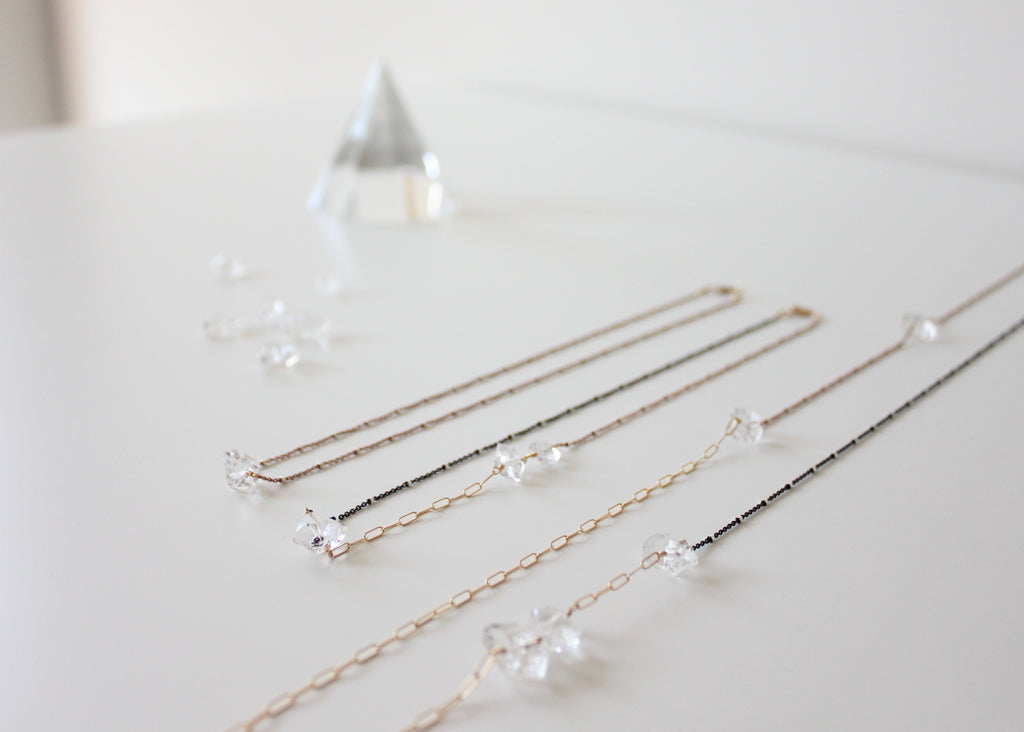 Herkimer Diamond necklace rebecca scott jewelry