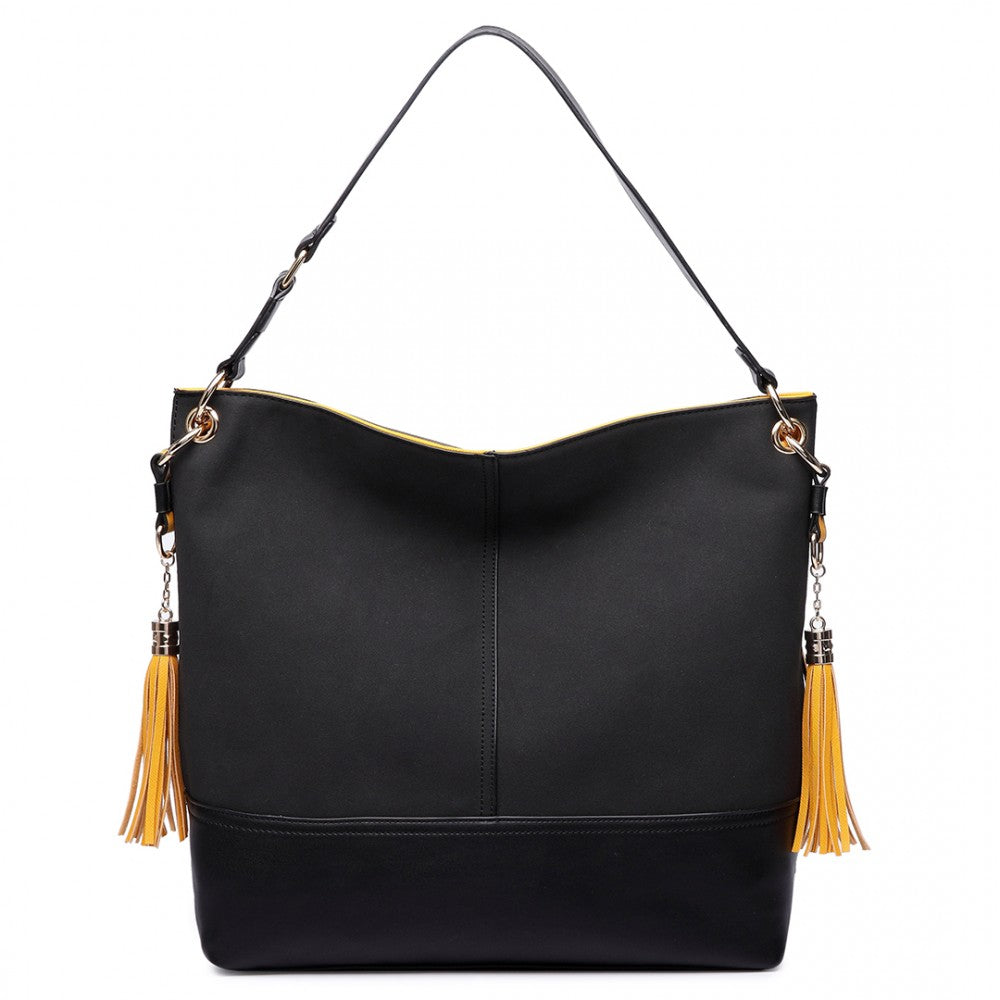Leather Tassel Hobo Bag-Handbags-ML-Daring Diva Australia