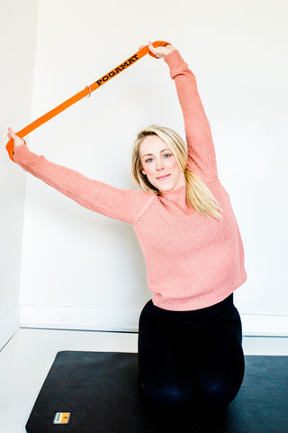 Side Stretch Yoga with a strap