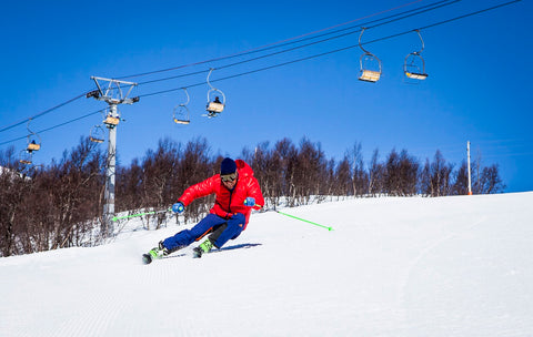 Skiing for a high energy workout over the holidays