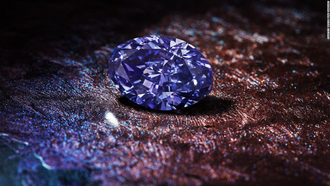 Blue coloured diamond